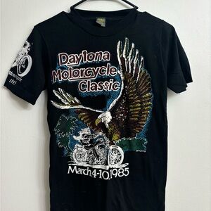 Daytona Motorcycle Classic Black T-Shirt